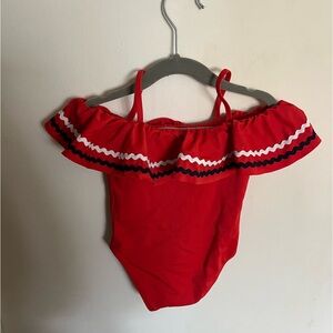 Janie & Jack Red White and Blue Bathing Suit